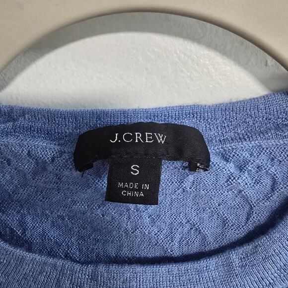J. Crew Blue Margot Crewneck Merino Wool Textured Sweater Size Small - Picture 5 of 5